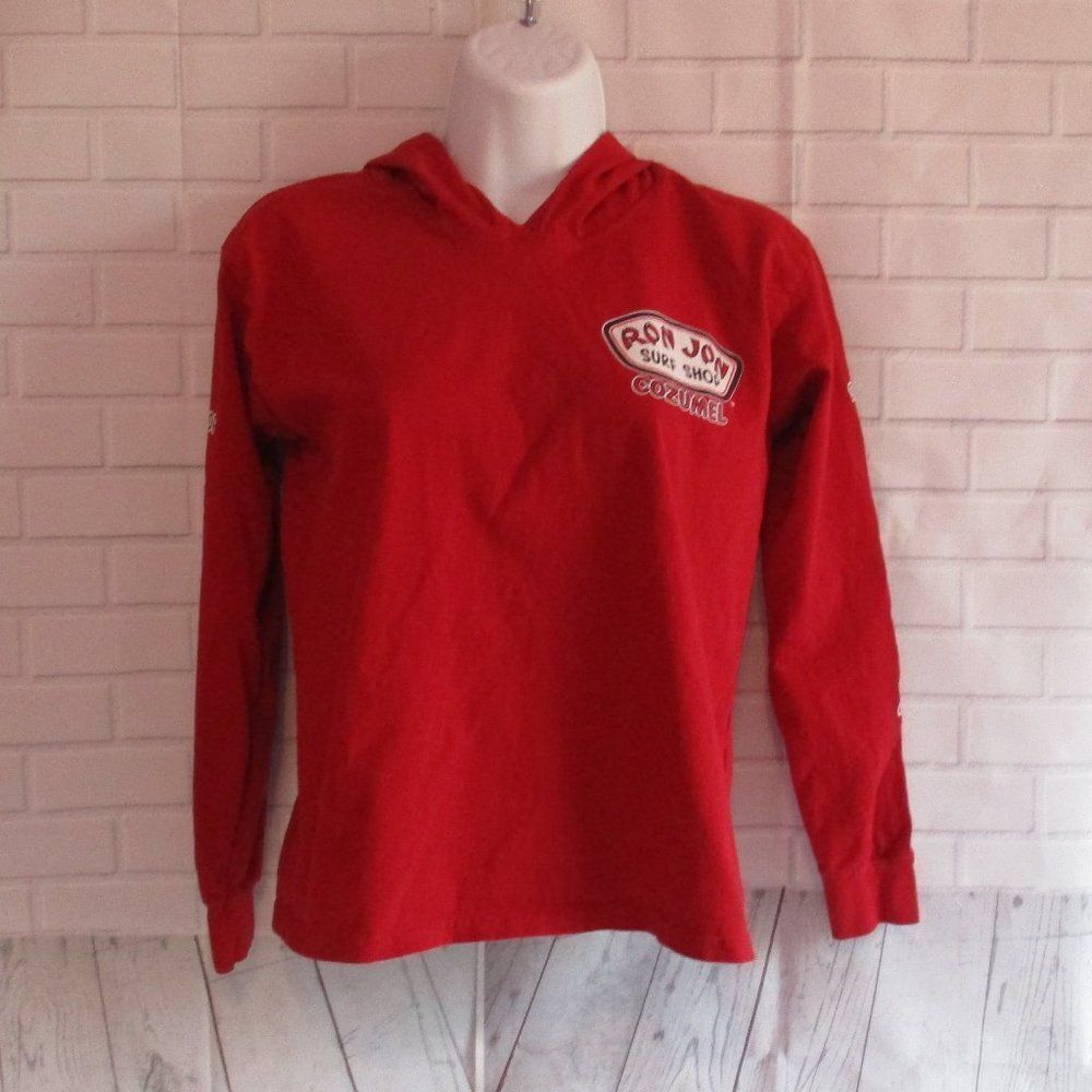 Ron Jon Surf Shop Cozumel Pullover Hoodie YOUTH Large Red